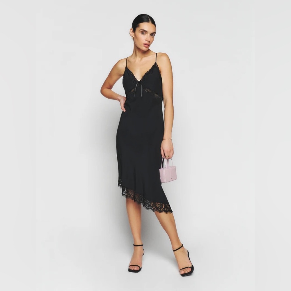 NWT reformation silk milania dress - size s